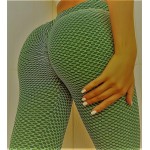 Colanti Fitness Dama Neon Green cu talie inalta si efect modelator SHAPE CDFIT032
