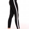Colanti Fitness Dama Negri cu dunga laterala Alba CDFIT033