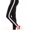 Colanti Fitness Dama Negri cu dunga laterala Alba CDFIT033