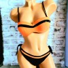 Costum de Baie din doua piese cu sutien balconette push up portocaliu bretele detasabile si slip cu inchidere laterala CBD005 Costum de Baie din doua piese cu sutien balconette push up portocaliu bretele detasabile si slip cu inchidere laterala CBD005